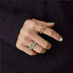 Fashionable with unique chain design ring - EX-STOCK CANADA