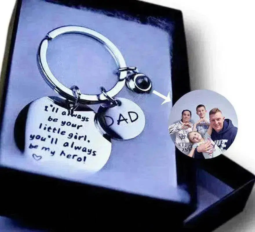 Father's Day I'll Always Be Your Little Girl Stainless Steel Keychain - EX-STOCK Canada