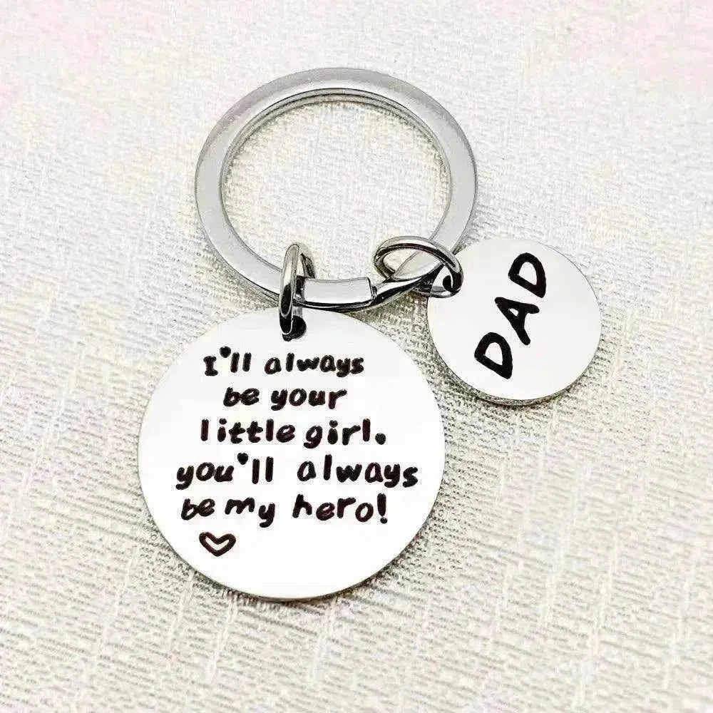 Father's Day I'll Always Be Your Little Girl Stainless Steel Keychain - EX-STOCK Canada
