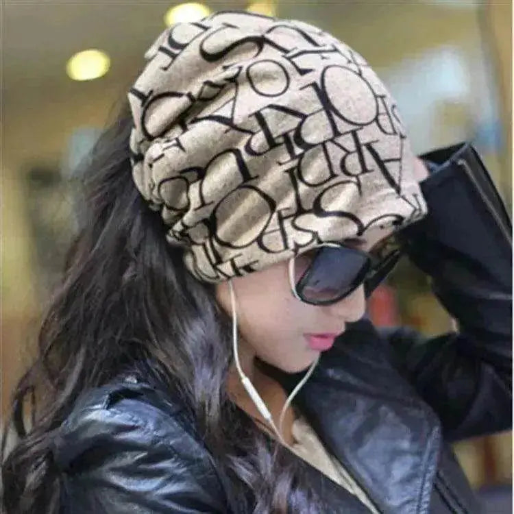 Female's Cotton Letter turban confinement fashion hat - EX-STOCK Canada