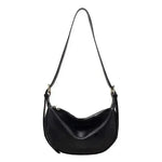 Female's Fashionable Moon Shape Underarm Solid Color Small Shoulder Bag - EX-STOCK CANADA