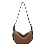 Female's Fashionable Moon Shape Underarm Solid Color Small Shoulder Bag - EX-STOCK CANADA