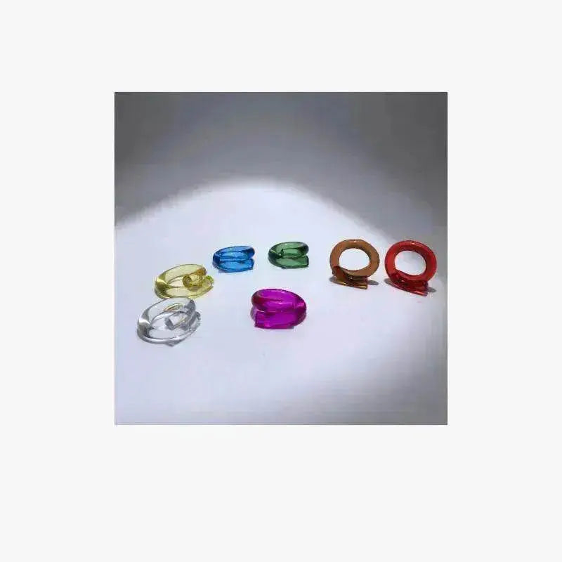 Female's High Transparent Acrylic Cross Ring - EX-STOCK Canada