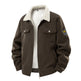 Fleece-lined Thickened Fashionable Lapel Workwear Lambswool Men's Coat EX-STOCK Canada 