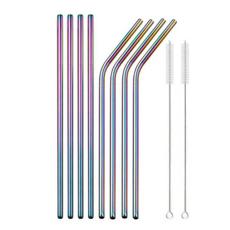 Food Grade 304 Stainless Steel Color Metal Straws EX-STOCK Canada 