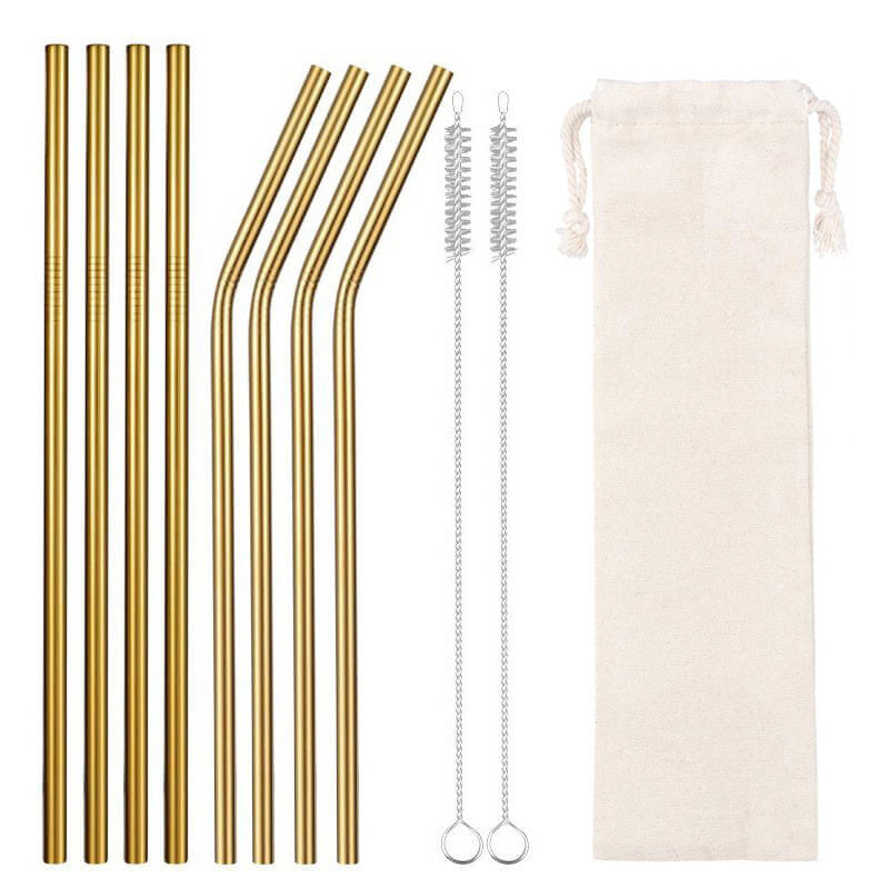 Food Grade 304 Stainless Steel Color Metal Straws EX-STOCK Canada 