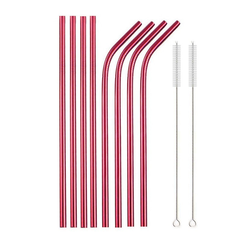 Food Grade 304 Stainless Steel Color Metal Straws EX-STOCK Canada 