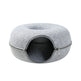 Four Seasons Available Cat Nest Round Woolen Felt Pet Dual-use Cat Nest Tunnel Interactive Training Toy Grey Felt Cat Nest EX-STOCK Canada 
