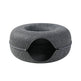 Four Seasons Available Cat Nest Round Woolen Felt Pet Dual-use Cat Nest Tunnel Interactive Training Toy Grey Felt Cat Nest EX-STOCK Canada 