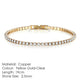 2.5mm Single Row Full Diamond Crystal Bracelet Round Zircon Tennis Hip Hop EX-STOCK Canada 