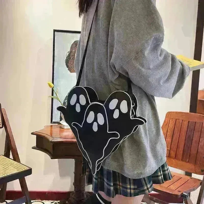 Funny 3D Ghost Cartoon Shoulder Bag: Cute Halloween Crossbody - EX-STOCK CANADA