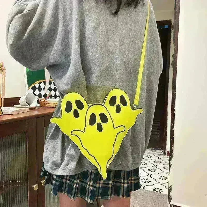 Funny 3D Ghost Cartoon Shoulder Bag: Cute Halloween Crossbody - EX-STOCK CANADA