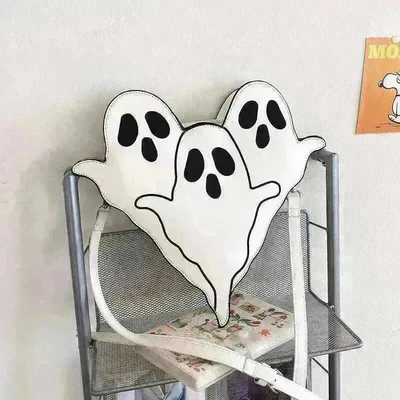 Funny 3D Ghost Cartoon Shoulder Bag: Cute Halloween Crossbody - EX-STOCK CANADA