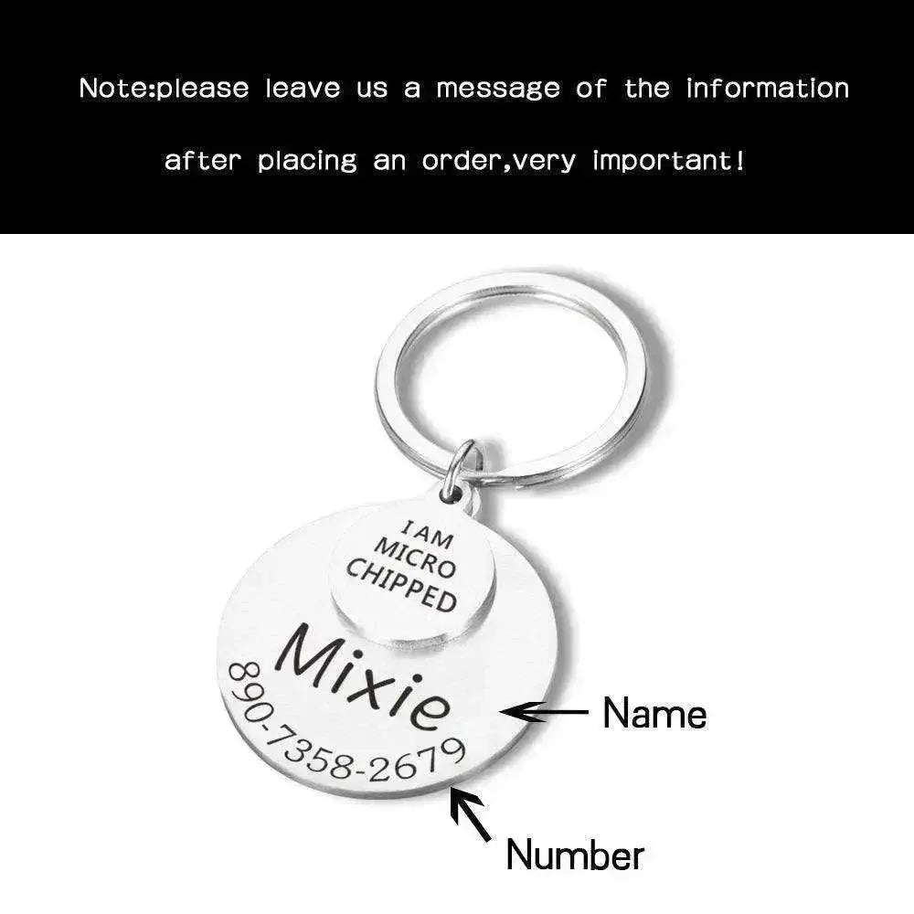 Funny Personalized POD Collar Pet ID Tag Keychain - EX-STOCK Canada