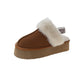 Fur Integrated Platform Snow Boots Toe Cap Non-slip EX-STOCK Canada 