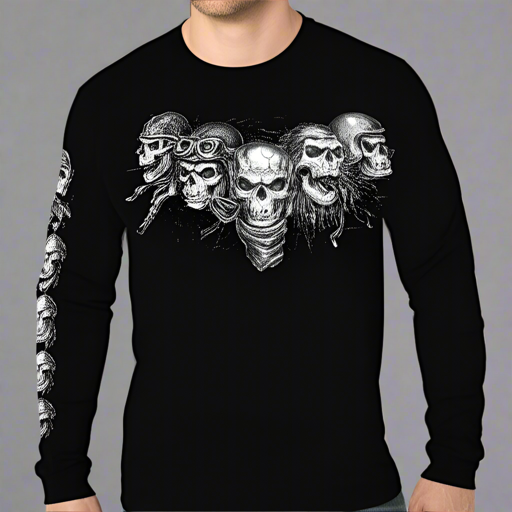 Camisa de manga larga BOL para hombre Five SkullsEX-STOCK Canada 