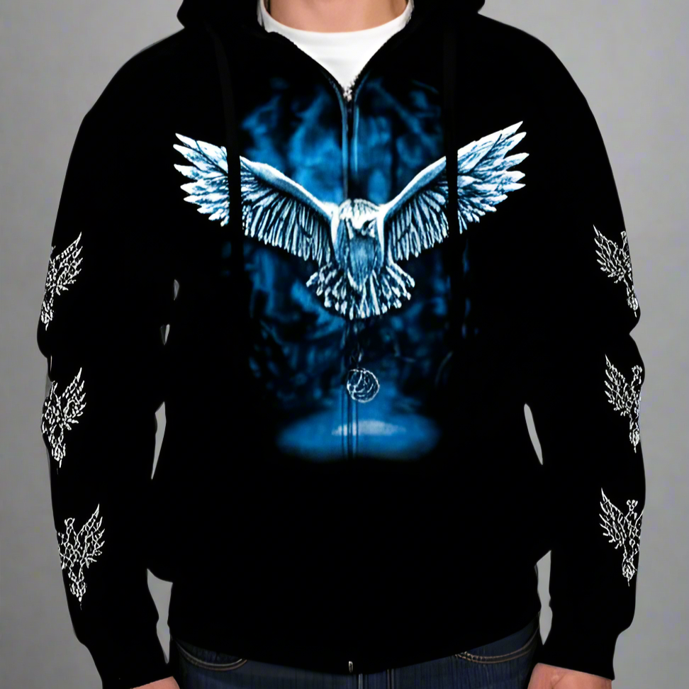 Sudadera con cremallera para hombre J&L Imports OwlsEX-STOCK Canada 