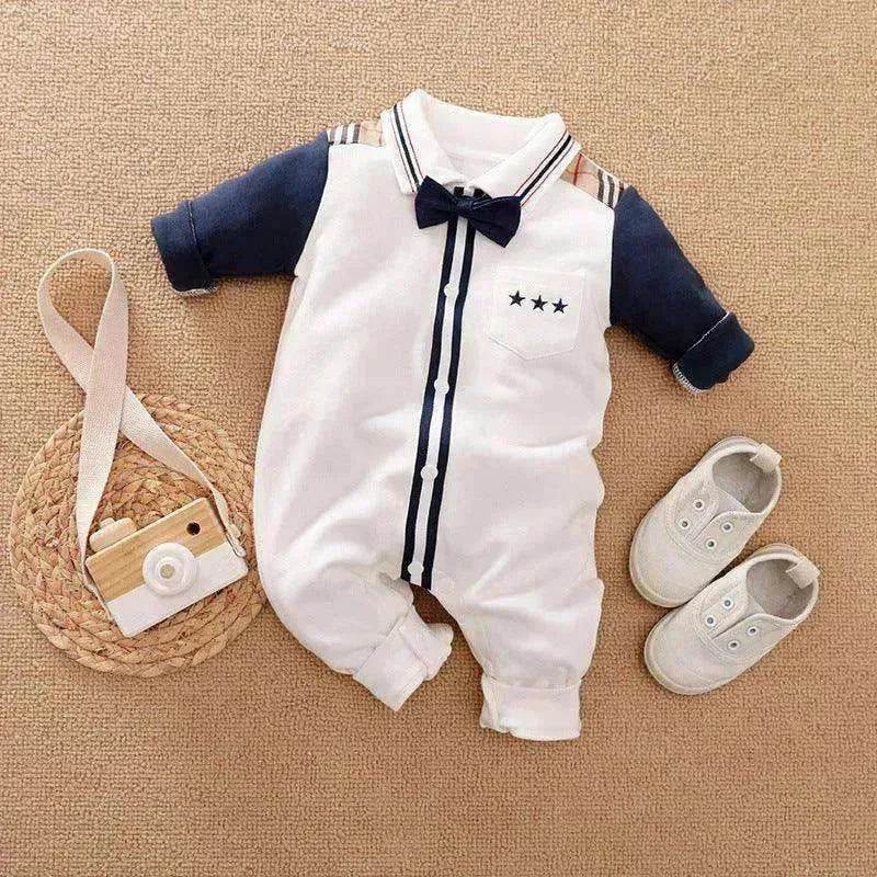 Gentleman's Baby Clothes, Long-sleeved Baby Clothes, Gentleman's Romper - EX-STOCK Canada