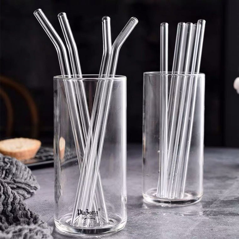 Glass Straws, Pearl Milk Tea Coarse Drinking Straws, Non-disposable Transparent Water Cups, Long Straws EX-STOCK Canada 