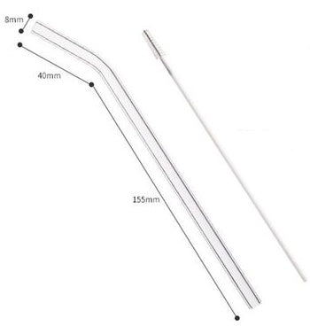 Glass Straws, Pearl Milk Tea Coarse Drinking Straws, Non-disposable Transparent Water Cups, Long Straws EX-STOCK Canada 