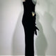 Gloves Hollow-out Low Cut Velvet Tube Top Dress Dinner Party EX-STOCK Canada 