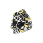 Anillo GoSteel para hombre con garras de dragón y calaveraEX-STOCK Canada 