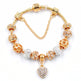 Gold Snake Chain Crystal Heart Bracelet EX-STOCK Canada 