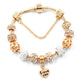 Gold Snake Chain Crystal Heart Bracelet EX-STOCK Canada 