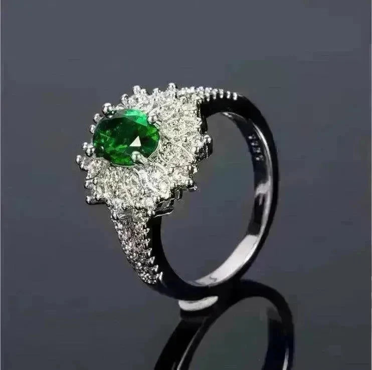 Green Zircon Ornament Ring Jewelry - EX-STOCK CANADA