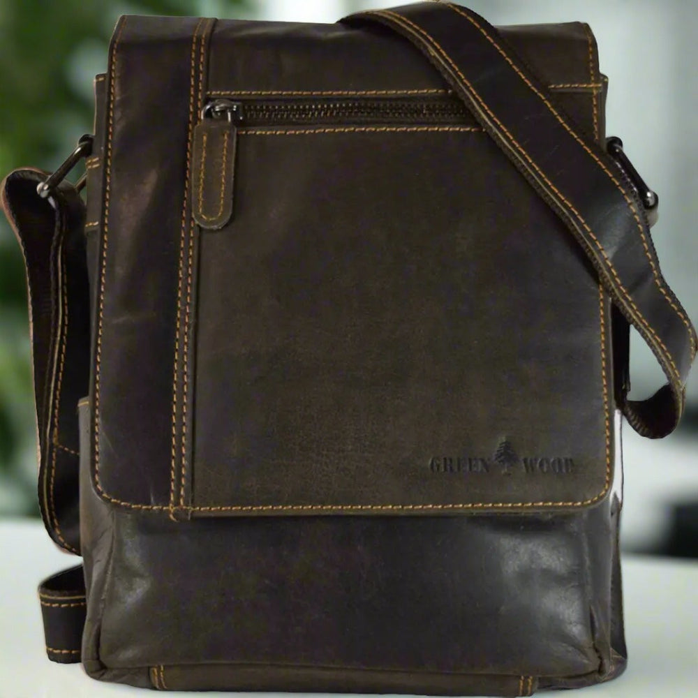 Bolso Mensajero Mini Henry de Cuero GreenwoodEX-STOCK Canada 