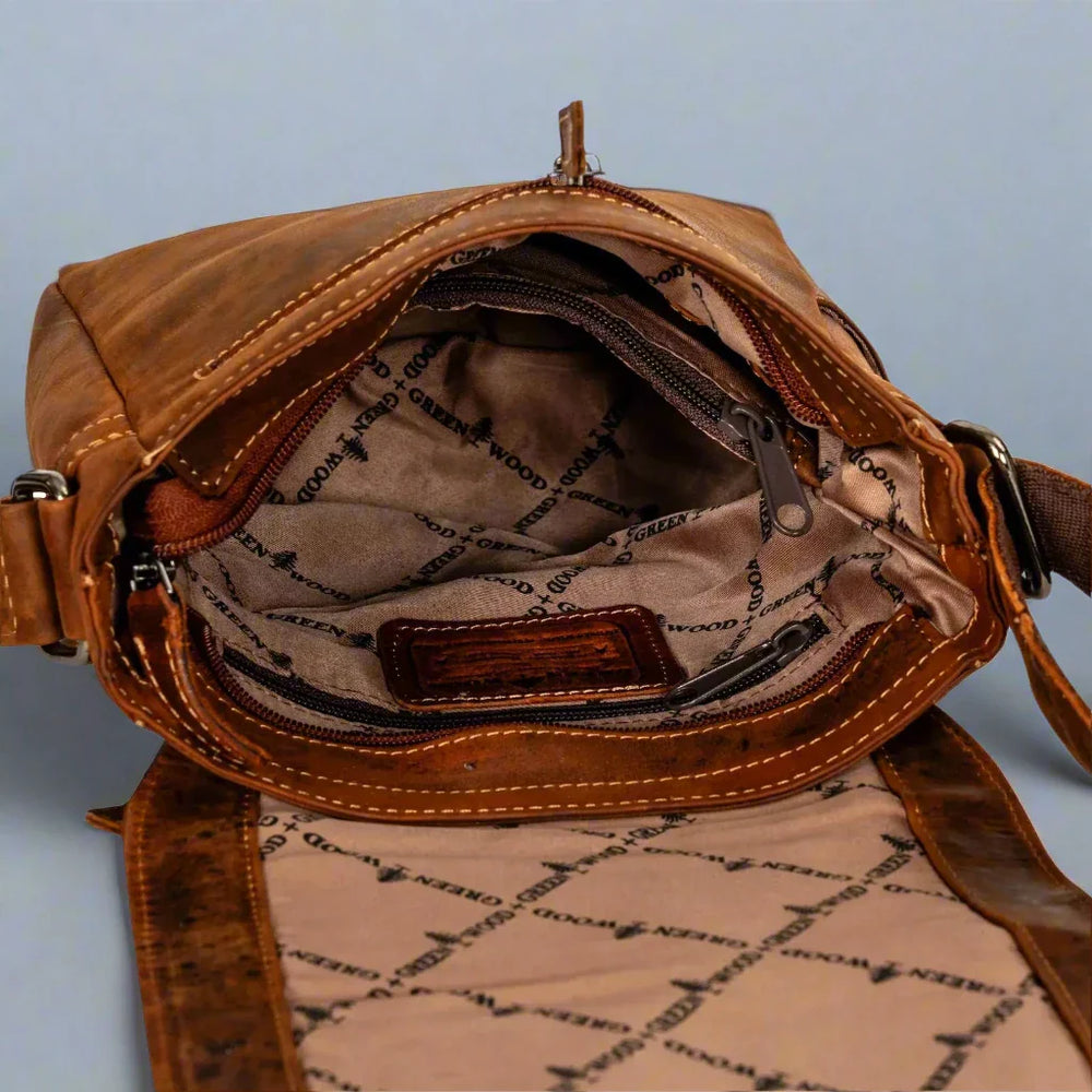 Bolso Mensajero Mini Henry de Cuero GreenwoodEX-STOCK Canada 
