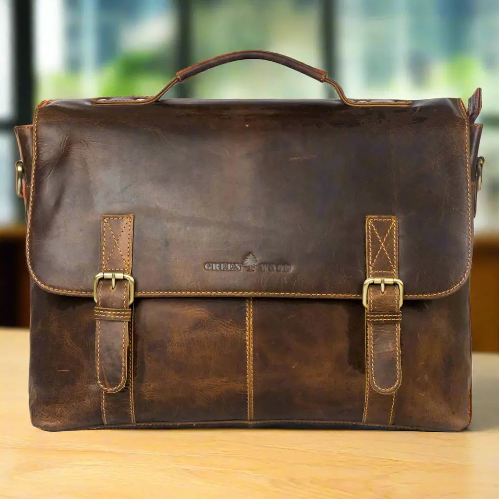 Sac pour ordinateur portable en cuir Greenwood 