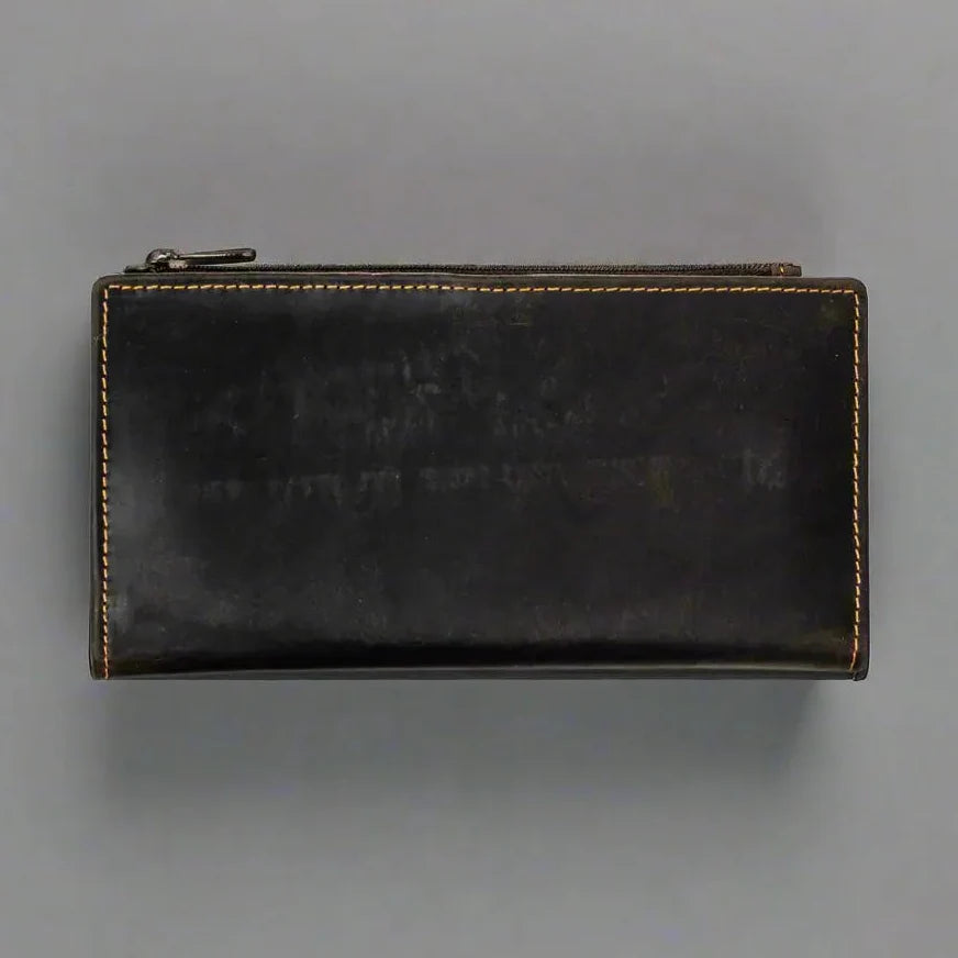 Cartera de cuero Greenwood con RFID y bolsillo con cremalleraEX-STOCK Canada 