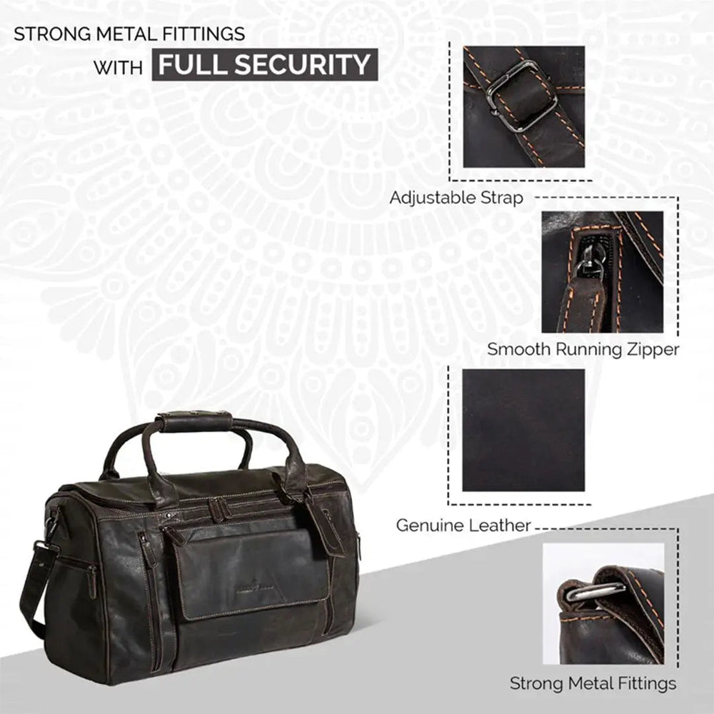 Bolsa de viaje grande Greenwood Leather ReginaEX-STOCK Canada 