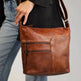 Bolso de Hombro de Cuero Greenwood con 2 Bolsillos con CremalleraEX-STOCK Canada 