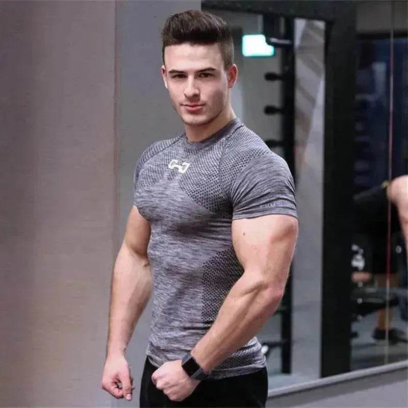 قميص رياضي قصير الأكمام تي جاف سريعًا للتمارين للجري EX-STOCK Canada