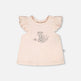 Ensemble haut et short en jersey de coton biologique pêche et imprimé animal pêche 