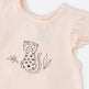 Ensemble haut et short en jersey de coton biologique pêche et imprimé animal pêche 