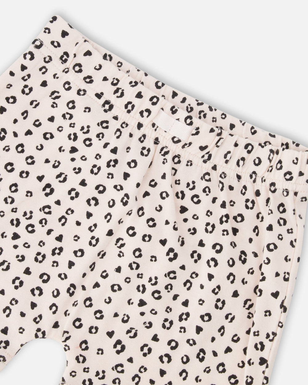 Ensemble haut et short en jersey de coton biologique pêche et imprimé animal pêche 