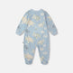 Pyjama une pièce en jersey de coton biologique imprimé tortue bleue 