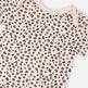 Body évolutif en jersey de coton biologique imprimé animal pêche 