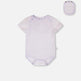 Lot de 3 bodies évolutifs en jersey de coton blanc 