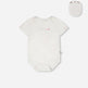 Lot de 3 bodies évolutifs en jersey de coton blanc 