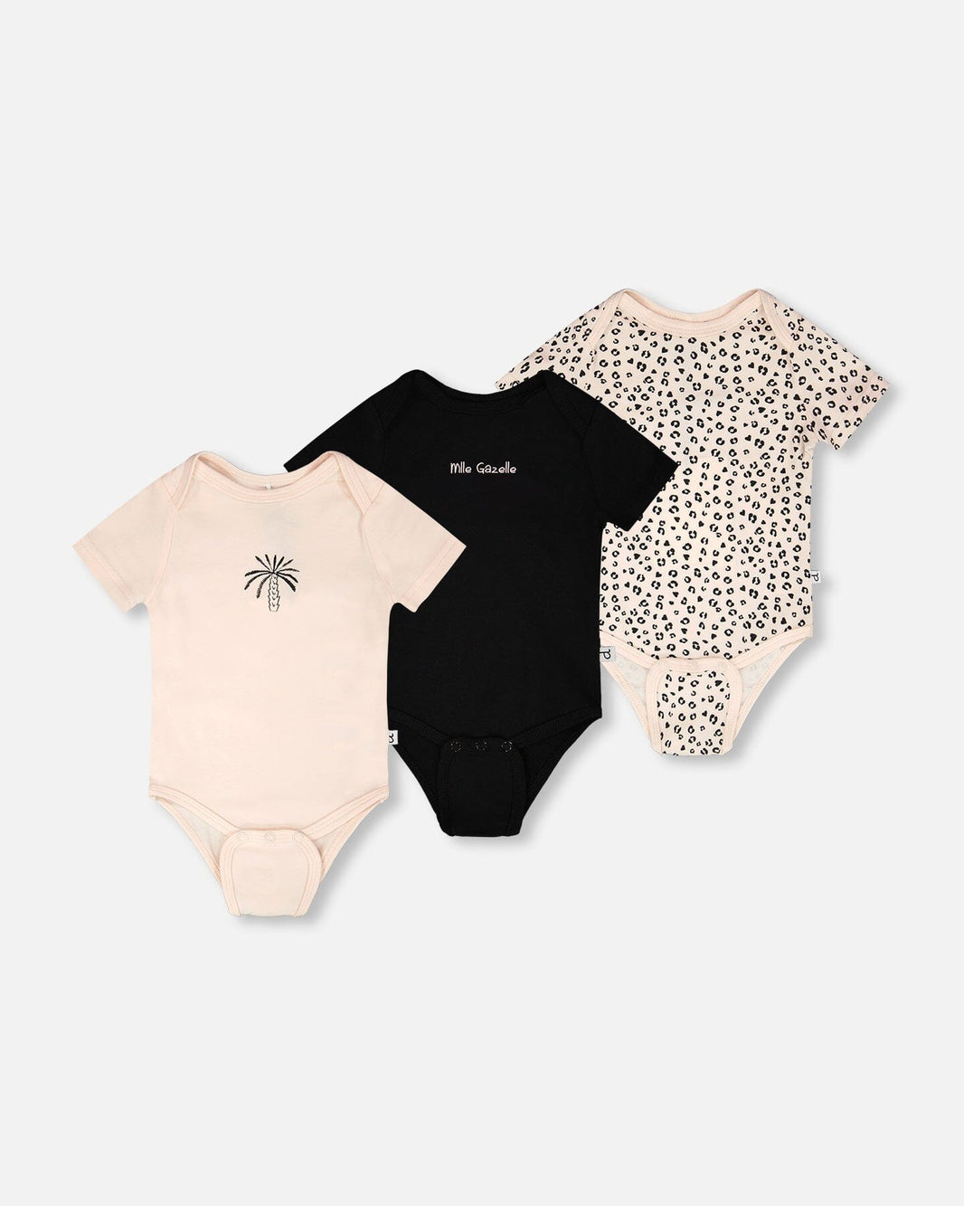 Evolutive Organic Cotton Jersey 3 Pack Onesie Peach 