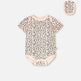 Lot de 3 bodies en jersey de coton biologique évolutif Pêche 