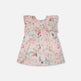 Ensemble robe en mousseline de coton et culotte courte rose imprimé baies 