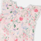 Ensemble robe en mousseline de coton et culotte courte rose imprimé baies 