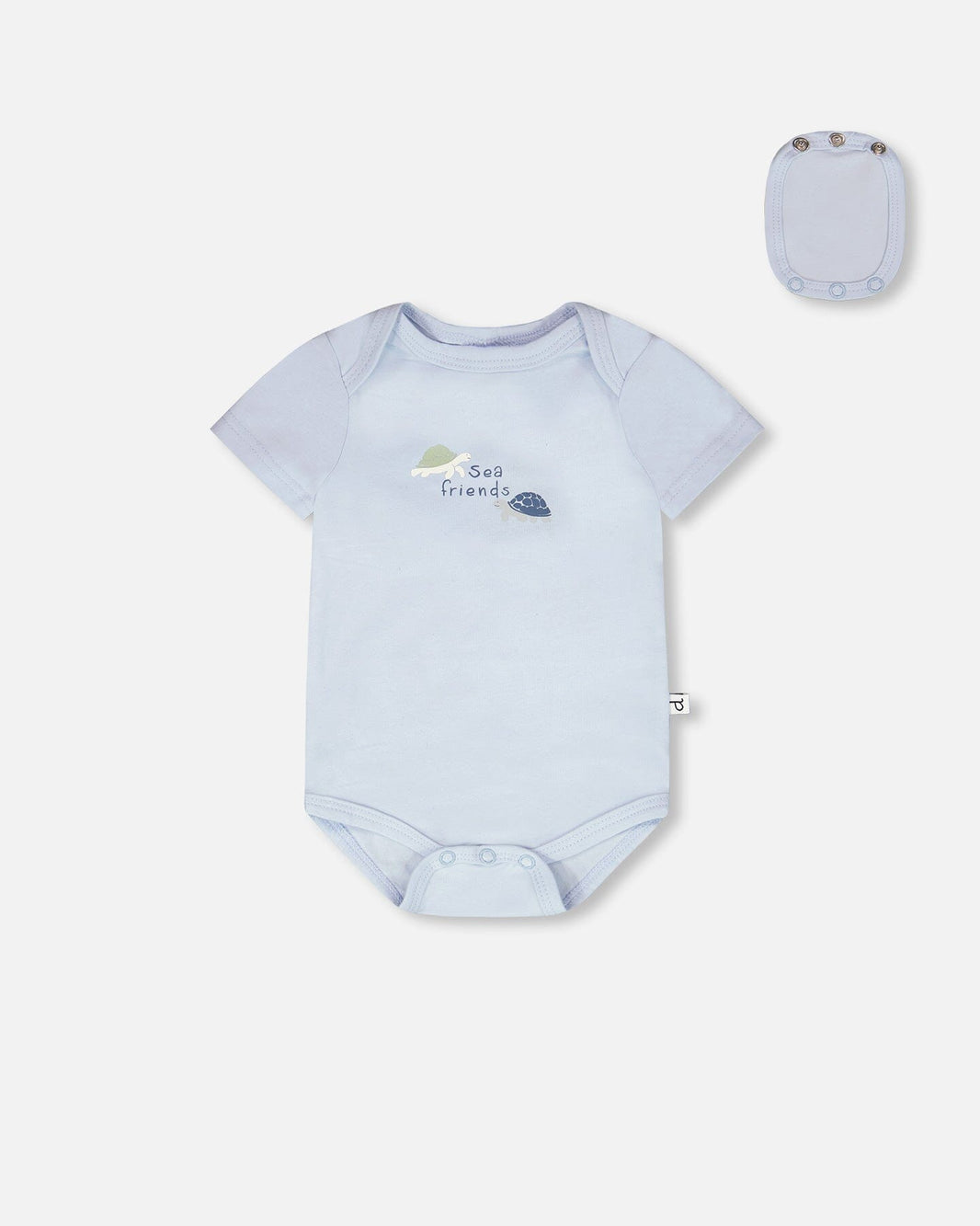 Evolutive Organic Cotton Jersey Onesie Sky Blue 