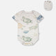 Body évolutif en jersey de coton bio gris mix avec motif tortue 