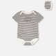 Lot de 3 bodies évolutifs en jersey de coton biologique vert sauge 